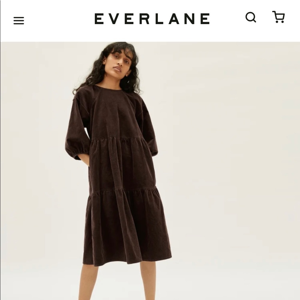 Everlane Tiered Corduroy Dress